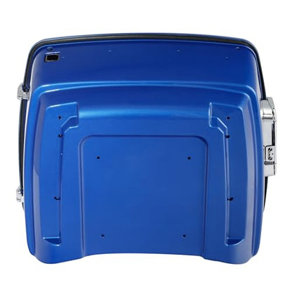 TCMT 13.7" King Motorcycle Trunk Box W/Latch Key Fit For Harley 2014-2025 Touring CVO Road King Road Glide Street Glide Electra Glide Ultra Limited Electric Blue - color: Electric Blue(W Speaker Holes)