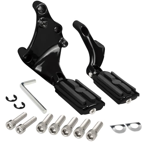 Passenger Footpegs pegs for Harley Sportster XL 2014-2022,for XL1200,XL883,Seventy-Two,Iron 1200 883,Forty-Eight, Black Rubber Style - color: Black for Rubber Style