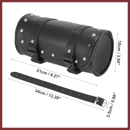Universal Motorcycle Fork Handlebar Tool Bag Cycling Storage Pouch Bag Waterproof Faux Leather Black Replace Parts