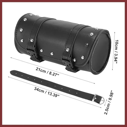Universal Motorcycle Fork Handlebar Tool Bag Cycling Storage Pouch Bag Waterproof Faux Leather Black Replace Parts
