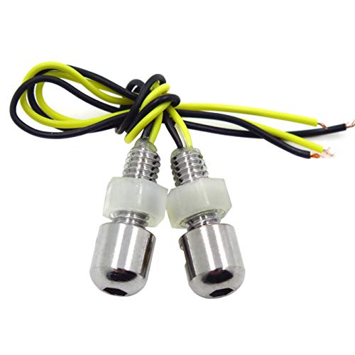 MT250- Chromed Universal LED License Tag Plate Bolt Lights Stainless Steel Compatible with All Motorcycles, Cruisers, Dirt Bikes, Scooters, mopeds, Trucks [P/N: MT250-CD]
