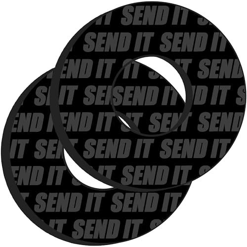 Gripdonuts.com® MX Grip Donuts for Dirt Bike Motorcycle BMX - Send It (2 Colors) - color: Black