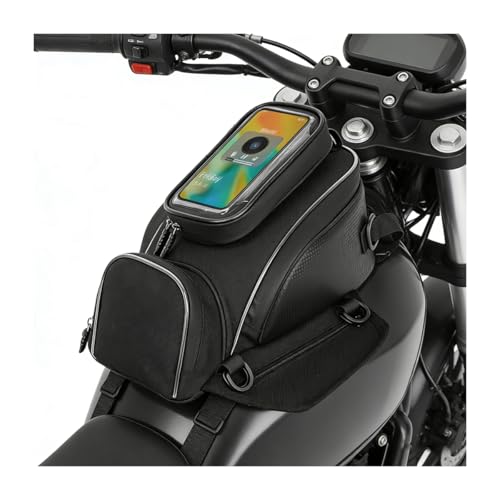 Motorcycle Tank Bag for Royal Enfield Himalayan 2016-2020, Watertight Anti-Slip Motorcycle Storage Bag with Touch Screen Phone Window Strap