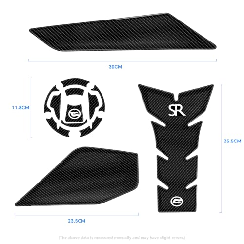 for CFMOTO 450SR Motorcycle Tank Pad Gas Tank Protector Compatible with CFMOTO 450SR CF Moto SR450 450 SR 450SS 5D Anti Slip Tank Pad Stickers Gas Oil Fuel Tank Pad Protectors - size: For 450SR