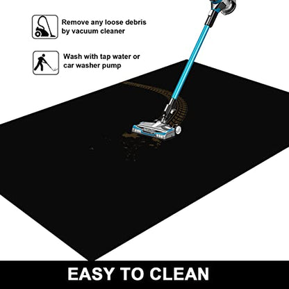 AiBOB Garage Floor Mat, 60 X 40 inches, Oil Spill Mat Under Car, Waterproof Backing Absorbent Pad Protects Floor, Durable, Reusable, Black - size: 60'' X 40''