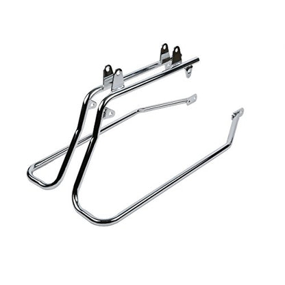 SLMOTO Complete Vivid Black Hard Saddlebag Softail Conversion Brackets For 86-17 Harley-Davidson Softail CVO Convertible FLSTSE3 Deluxe FLSTN - color: Vivid Black + Chrome Conversion Bracket
