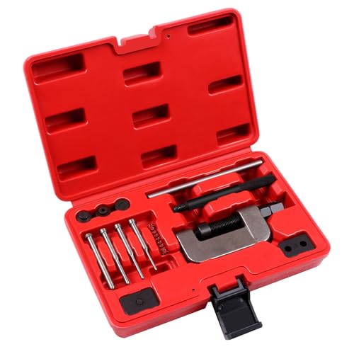 SCITOO 13 pcs Motorcycle Chain Breaker Set,Chain Removal Tool Chain Cutter and Riveter Kit for Cam and 35 to 630 Chains