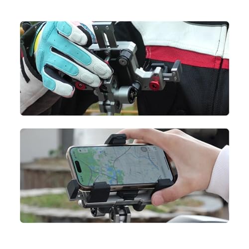 79EMOTOS 79BIKE CNC Aluminum Motorcycle Phone Mount, Anti-Shake Metal Handlebar Holder for Dirt Bike & MTB