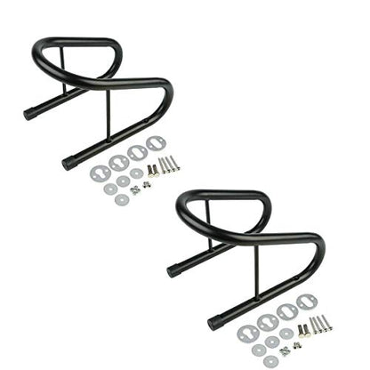 Green-L Motorcycle 2pcs Black 6.5" Wheel Chock Kit Scooter Bike Stand Trailer Truck Mount Kit Steel - color: 2 pcs