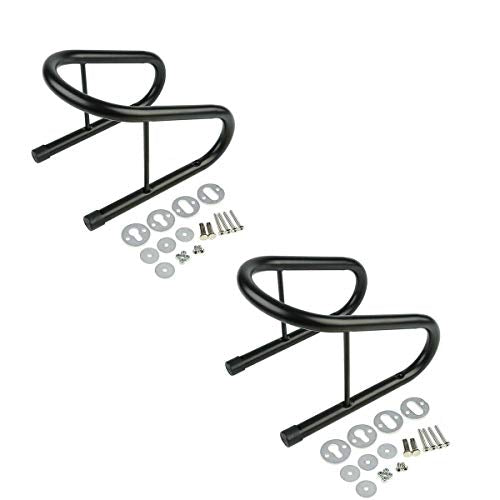 Green-L Motorcycle 2pcs Black 6.5" Wheel Chock Kit Scooter Bike Stand Trailer Truck Mount Kit Steel - color: 2 pcs