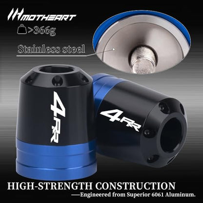 Motorcycle Handlebar End Weights For Ninja ZX-4RR 2023-2025 Heavy Duty Stainless Steel & Aluminum Bar Ends with Vibration Dampers Universal 8mm Fit Accessories (Blue) - color: Blue