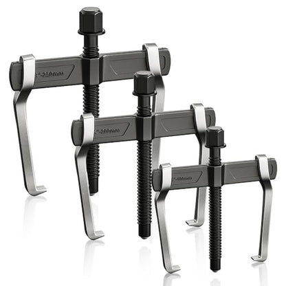 XIIW 2 Jaw Gear Puller Set, 4'' 6'' 8'' CR-V Steel Bearing Puller Gears Tool Adjustable, 2 Claws Puller Kit for Removal of Pulley Flywheel Bearings Gears - size: CR-V 2-Jaw Gear Puller 4'' 6'' 8''