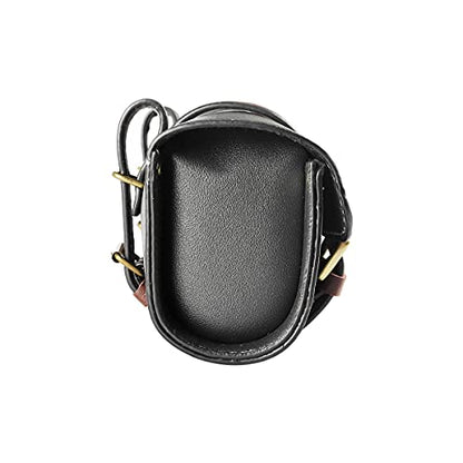 YIBO Motorcycle Fork Bag Quick Release Bag Side Bag Waterproof Universal Tool Bag American Bicycle Side Bag Leather Small Tool Bag (Black 1) - color: Black 1