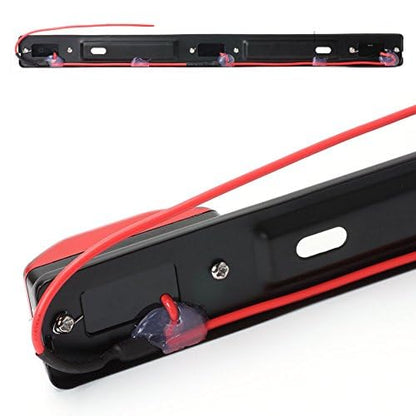 NEW SUN 15" 3 Lights 9 LED Clearance Light Bar, Red Waterproof Stainless Steel Surface Mount ID Indicator for Trucks, Trailers, Campers, RVs (4 Pcs) - color: 4 Pcs Red