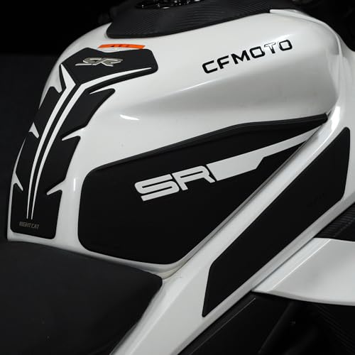 Motorcycle Tank Pad,Motorcycle Fuel Tank Protector,Gas Tank Decals Compatible With CFMOTO 450SR CF MOTO SR450 450 SR(Black White) - color: Black White