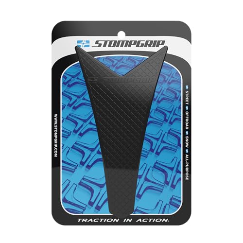 STOMPGRIP | Motorcycle Center Tank Pad Protector | Universal Fit | Chevron | Waffle Black - color: Black