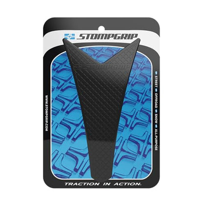 STOMPGRIP | Motorcycle Center Tank Pad Protector | Universal Fit | Chevron | Waffle Black - color: Black