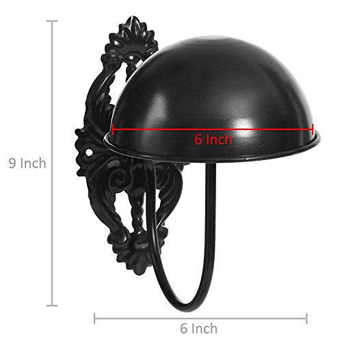 MyGift 2 Pcs Hat Holder, Cowboy Hat Rack Display Wall Mounted, Baseball Cap Organizer, Wig Helmet Hanger for Wall, Black Metal - color: Black