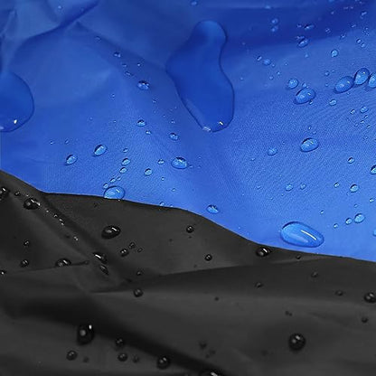uxcell XL 190T Motorcycle Cover Blue&Black UV Water Resistant 96 Inches - color: Blue Black, size: X-Large