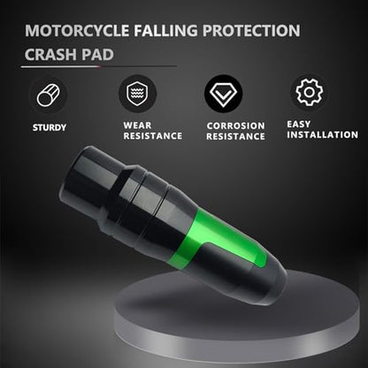 Universal Rear Frame Sliders Crash Pad Replacement for B-MW Kawasaki Yamaha Honda Suzuki CNC Aluminum Motorcycle Accessories Anti Falling Protection(Green) - color: Green