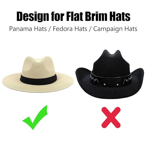 GEEDAR Car Hat Holder Rack for Truck SUV Accessories - Design for Panama Fedora and Flat Brim Hats - size: for Flat Brim Hats