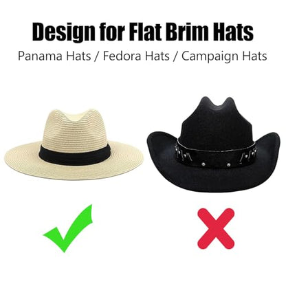 GEEDAR Car Hat Holder Rack for Truck SUV Accessories - Design for Panama Fedora and Flat Brim Hats - size: for Flat Brim Hats