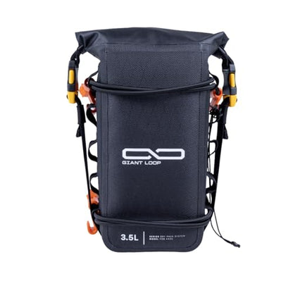 Giant Loop Fender Bag + Number Plate Bag, 3.5 liters of Packable Volume Waterproof Storage Pouch for Essential Items, Ideal for Enduro, Dirt Bike, Snowbike (Black) - color: Black