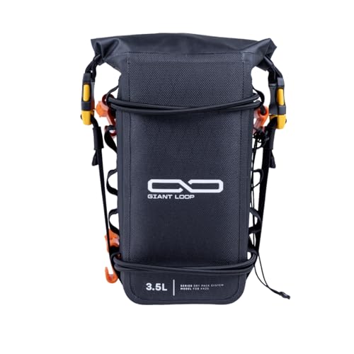 Giant Loop Fender Bag + Number Plate Bag, 3.5 liters of Packable Volume Waterproof Storage Pouch for Essential Items, Ideal for Enduro, Dirt Bike, Snowbike (Black) - color: Black