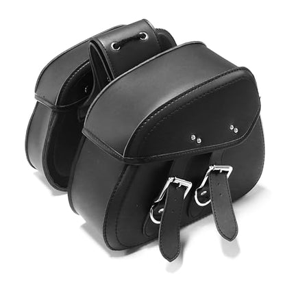 MZS Motorcycle Saddle Bags, 16L Waterproof Throw Over Saddlebags Storage Motorbike Side Bag Accessories Compatible with Sportster Softail Dyna V-star Shadow Rebel Boulevard Vulcan Eliminator Fury - size: 16L