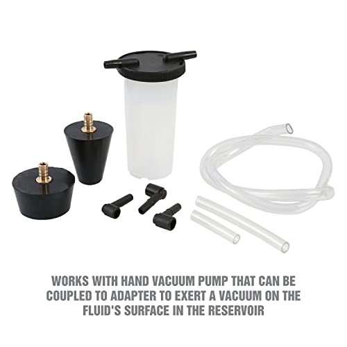 OEMTOOLS 27311 Power Steering and Brake Bleeder Kit, Removes Air from Fluid Lines After Repairs, Vacuum Adapter Kit for Reservoir Bleeding, Compatible with Most Pumps and Systems - style: Power Steering Bleeder Kit
