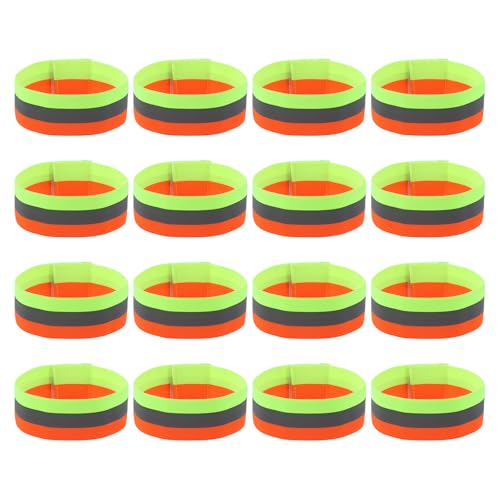 PATIKIL Reflective Bands for Wrist/Arm/Ankle/Leg, High Visibility Reflector Bands, Safety Reflector Tape Straps for Night Running Cycling Walking - color: Green