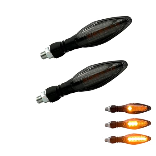 LED Sequential Turn Signal Light E-MARK Vehicle Inspection 2pcs set Motorbike Universal High brightness Winker DC12V (Smoke / 2pcs, Model 2 PRO) - color: Smoke / 2pcs, size: Model 2 PRO