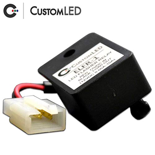 Custom LED Electronic LED Flasher Relay for Motorcycles - Fixes LED Turn Signal Hyper-Flash, Plug and Play, Replaces 2-Wire and 3-Wire OEM Relays