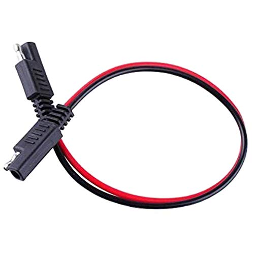 5 Pack 12" 12 Gauge 2 Pin Quick Disconnect Polarized Wire Harness, 12 Inch Heavy Duty SAE Connector Bullet Lead Cable, for Motorcycle Car Tractor