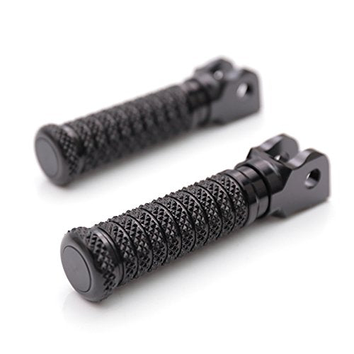 MC MOTOPARTS POLE Black CNC Front Foot Pegs Compatible with YZF R3 2015-2017 18 19 20 21 - color: Black, size: Standard