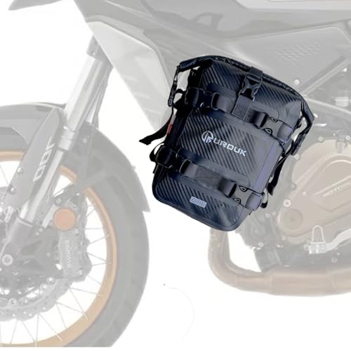 6–8L Waterproof Motorcycle Crash Bar Bag with Shoulder Strap – Bumper Bag Moto Saddle Side Bag Durable PVC Storage for Bumper, Frame & Rear Mounting