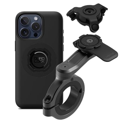 Quad Lock Motorcycle Handlebar Phone Mount PRO - Large with Vibration Dampener and MAG Phone Case for iPhone 15 Pro Max - size: iPhone 15 Pro Max