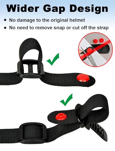 Lamborsafe Helmet Quick Release Buckle Kit, Motorcycle Helmet Chin Strap Clip for Full Face, 3/4, Half Helmets with D-Rings, Fast Release Fasteners Made by Safe Ratcheted Stainless Steel(Black) - color: Black