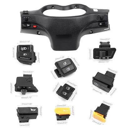 Mokuo Motorcycle Handle Switch Button in PP Material Compatible with Chinese GY6 4-Stroke Scooter Mopeds Jonway Taotao Roketa Parts