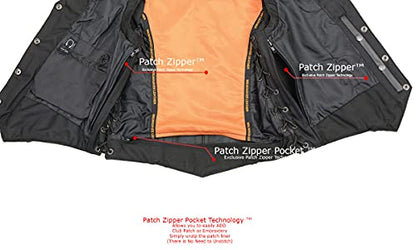 Milwaukee Leather Women's V-Neck Distress Grey Premium Leather Motorcycle Rider Vest w/Side Laces MLL4531 - color: Ml1255-black, size: X-Large