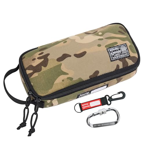 Rough Enough Small Tool Bag - 9" Padded Tool Pouch for Electricians, Motorcycle Repair, Camping - Compact Heavy Duty Water-Resistant EDC Organizer, Camo