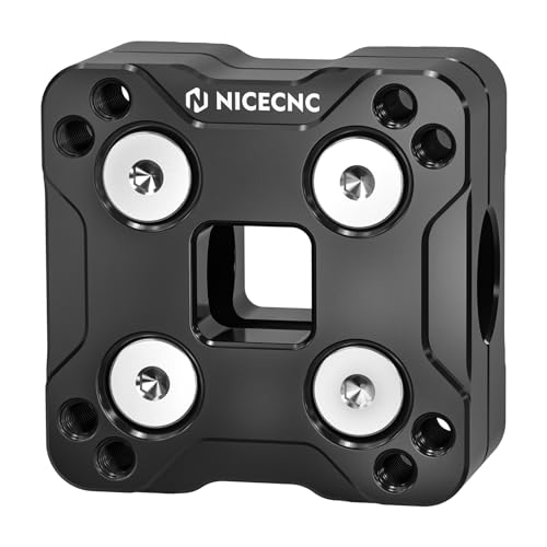 NICECNC 14MM GPS Adjustment Bracket GPS Fixed Rod Clamp Compatible with Kawasaki KLR650 2022 2023, 6061 Billet Aluminum, CNC-machined, with Necessary Stainless Steel Hardware, Black