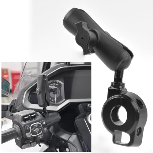 PANICAL Motorcycle for Honda Goldwing GL1800 F6B DCT 2018-2026 Parts Special Vehicle Handlebar Phone Holder Paired 25mm 1" Ball Head Adapter Holder Aluminum Alloy (Mobile Phone Holder A)