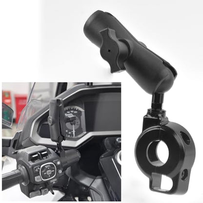 PANICAL Motorcycle for Honda Goldwing GL1800 F6B DCT 2018-2026 Parts Special Vehicle Handlebar Phone Holder Paired 25mm 1" Ball Head Adapter Holder Aluminum Alloy (Mobile Phone Holder A)