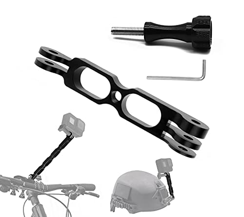 Aluminum Extension Arm Mount Helmet Stick Extension Arm Mount Compatible with GoPro Hero 9/8/7/6/5 /AKASO/Xiao Yi/DJI Osmo/Equipped with a Standard 1/4 Hole to Transfer More Photography Equipment