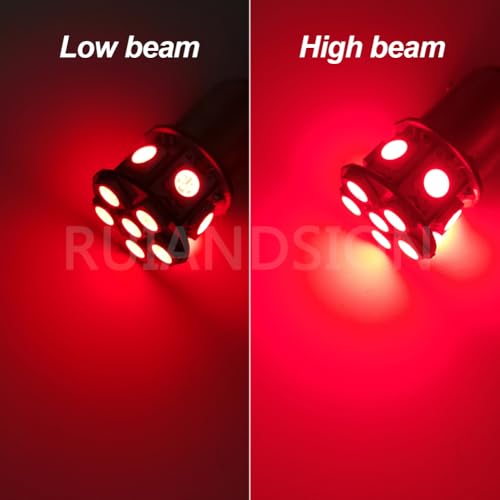 Ruiandsion 2pcs 6V 1157 LED Bulb 5050 12SMD Red BAY15D LED Light Bulbs for Brake Lights Stop Parking Lights Tail Lights - color: Red, size: 1157/BAY15D