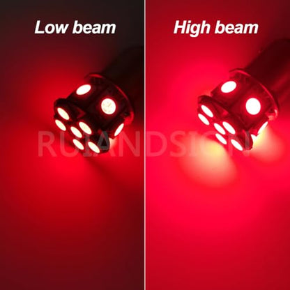 Ruiandsion 2pcs 6V 1157 LED Bulb 5050 12SMD Red BAY15D LED Light Bulbs for Brake Lights Stop Parking Lights Tail Lights - color: Red, size: 1157/BAY15D