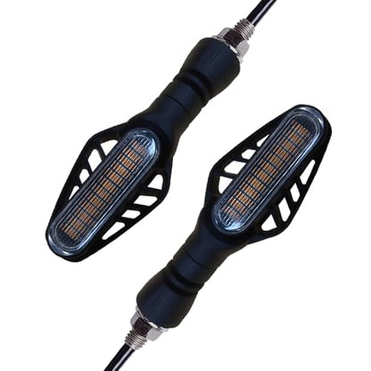 Motorcycle Mini Indicators High Brightness Sequential Flowing Turn Signal Lights For DC12V Motorbike Scooter Off Road (Pack of 2) - size: 3.4Inch (Pack of 2PCS)