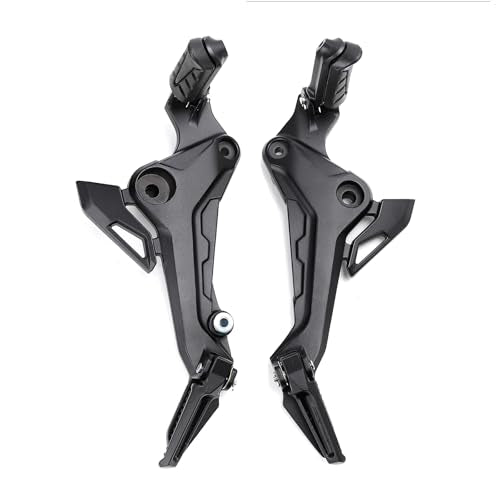 Minho Motorcyle Footpegs Right & Left Side in Aluminium Alloy Material Compatible with Honda Grom 2017-2020 Msx 125 SF, Black Color - size: Black L&R
