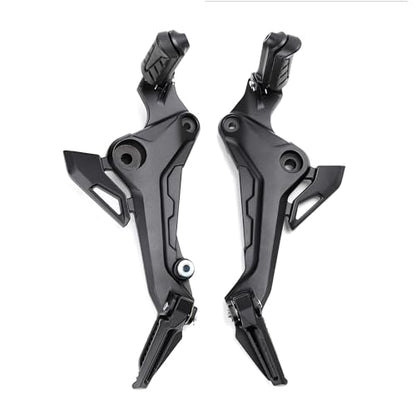 Minho Motorcyle Footpegs Right & Left Side in Aluminium Alloy Material Compatible with Honda Grom 2017-2020 Msx 125 SF, Black Color - size: Black L&R
